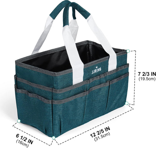 Craft Organizer Tote Bag Art Storage Caddy Bluish Green