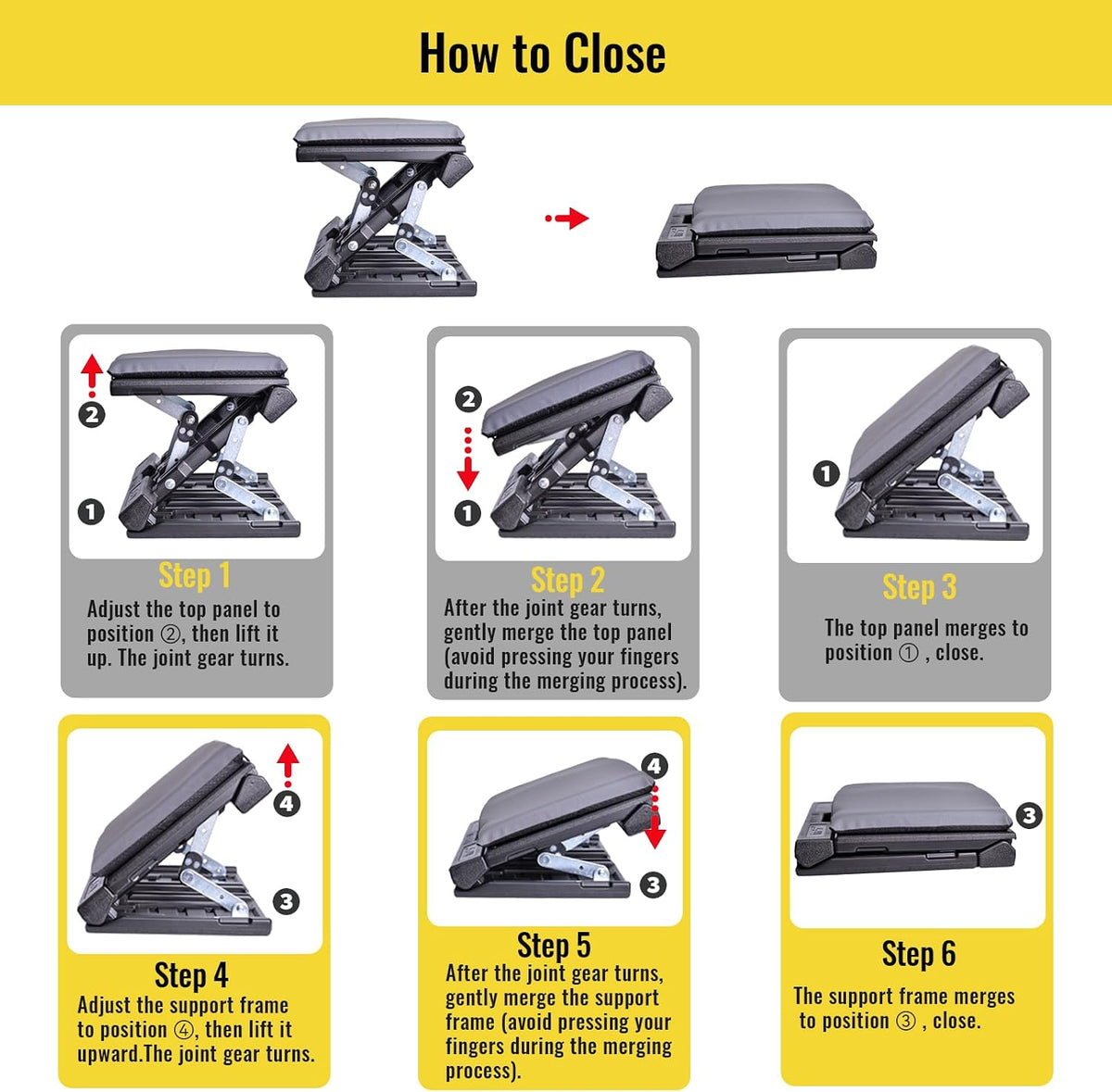Foot Rest for Under Desk at Work Enlarged, Ergonomic Footrest with Adjustable Height and Angle, Foldable Foot Stool with Removable Pad Massage Beads for Office Gaming Chair Black
