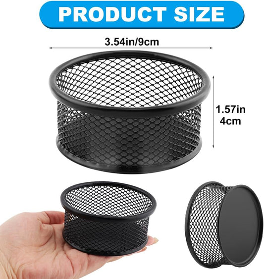 2Pcs Paper Clip Holder Paperclip Holders for Desk,Mesh Wire Mesh Bowls