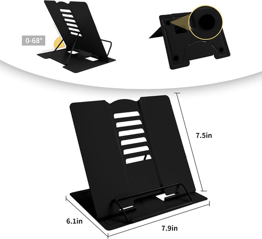 Metal Book Holder Adjustable Book Stand for Reading