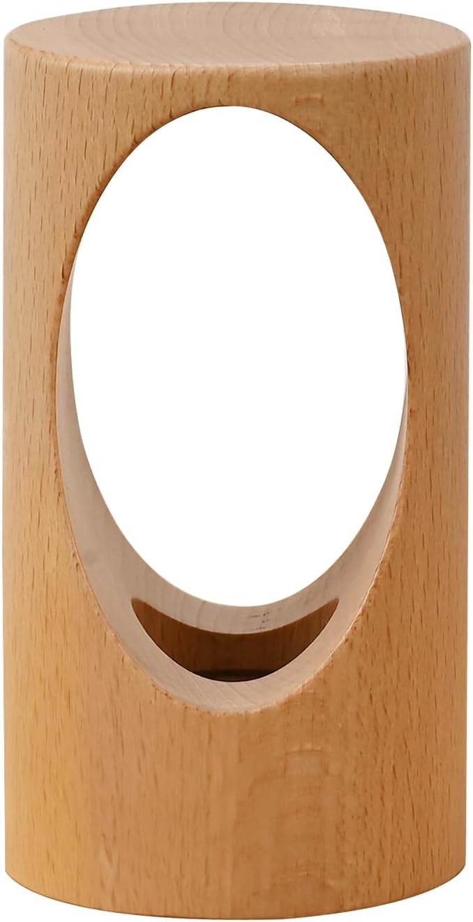 LED Wooden Desk Lamp, Dimmable Bedside Night Light for Bedroom, Creative Home Décor Table Lamp, Warm Ambient Lighting, Unique Housewarming Gift