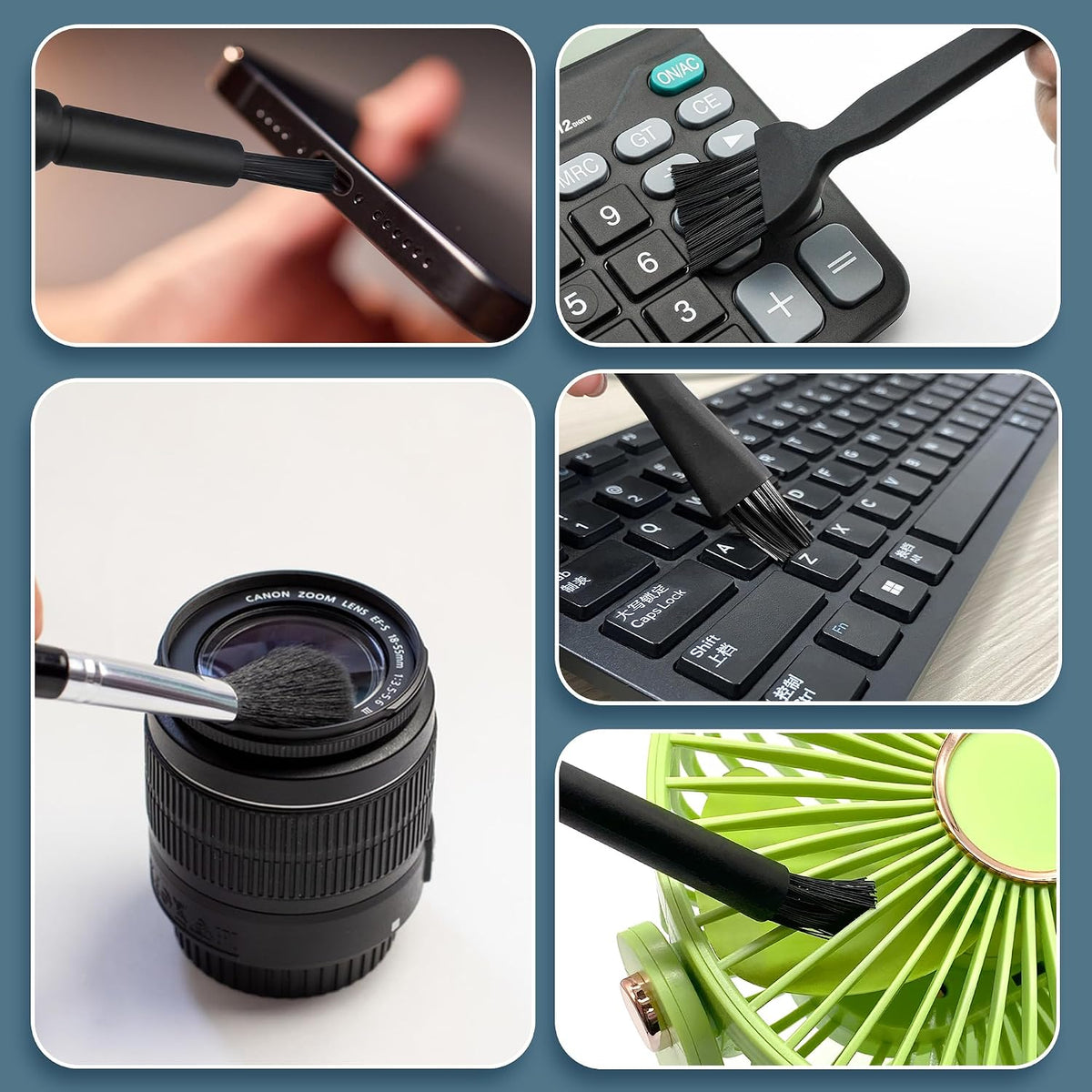 5 PCS Mini Keyboard Brushes, Anti-Static Brush for Small Spaces