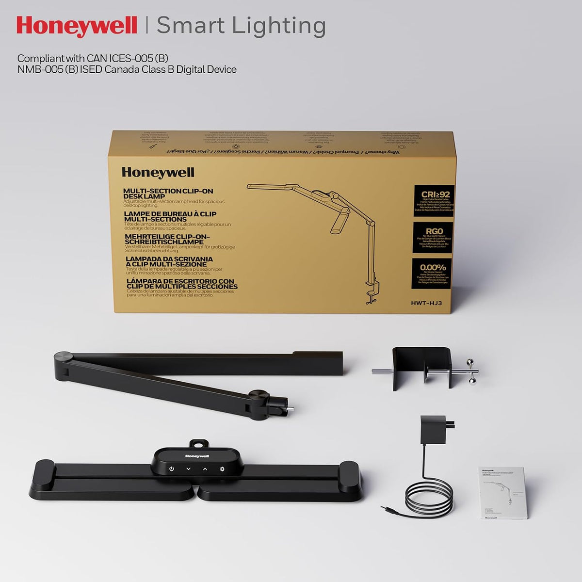 Honeywell HJ3B Sunturalux LED Clamp Desk Lamp for Computer Architect