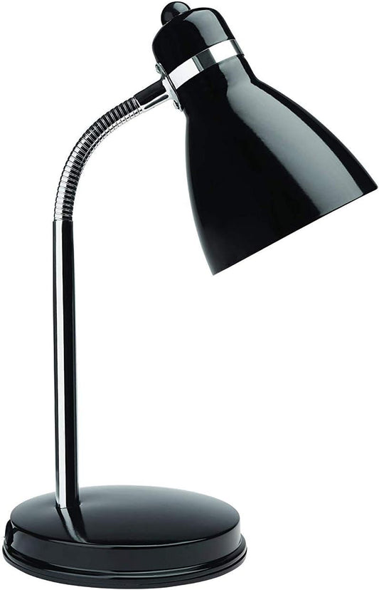 NHDK-OX-BK Oxford Black Metal Flexible Classic Desk or Table Lamp for Office or Bedroom Use