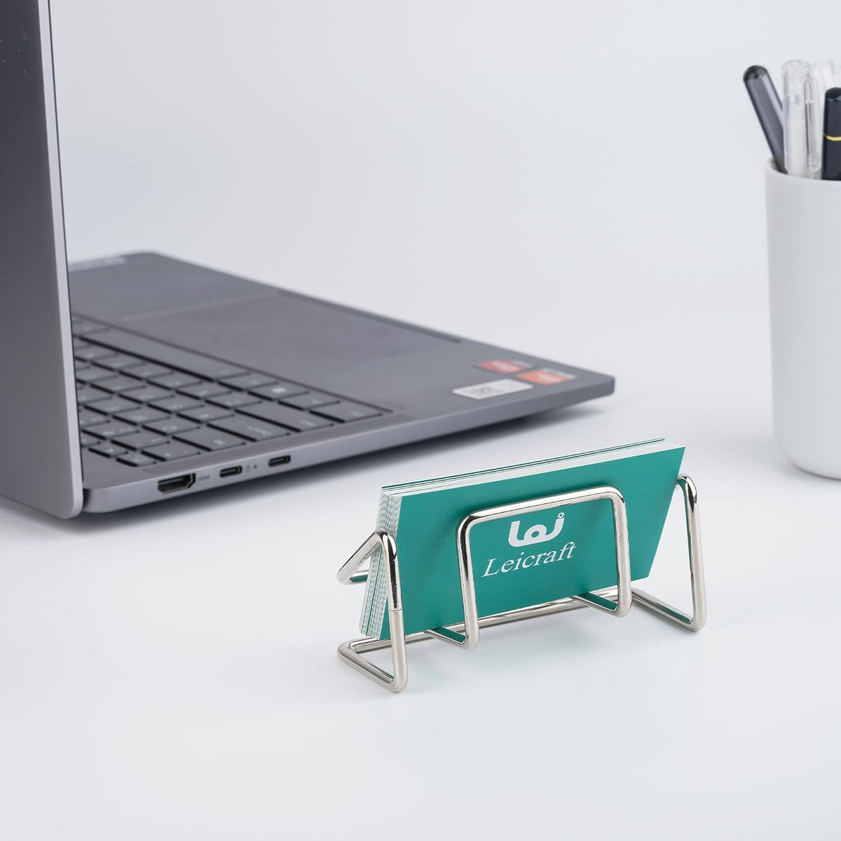 Business Card Holder for Desk, Cute Metal Card Organizers