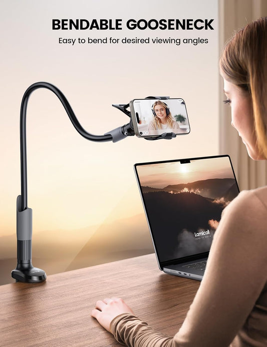 Gooseneck Bed Phone Holder 33.4" Full Adjustable Flexible Arm