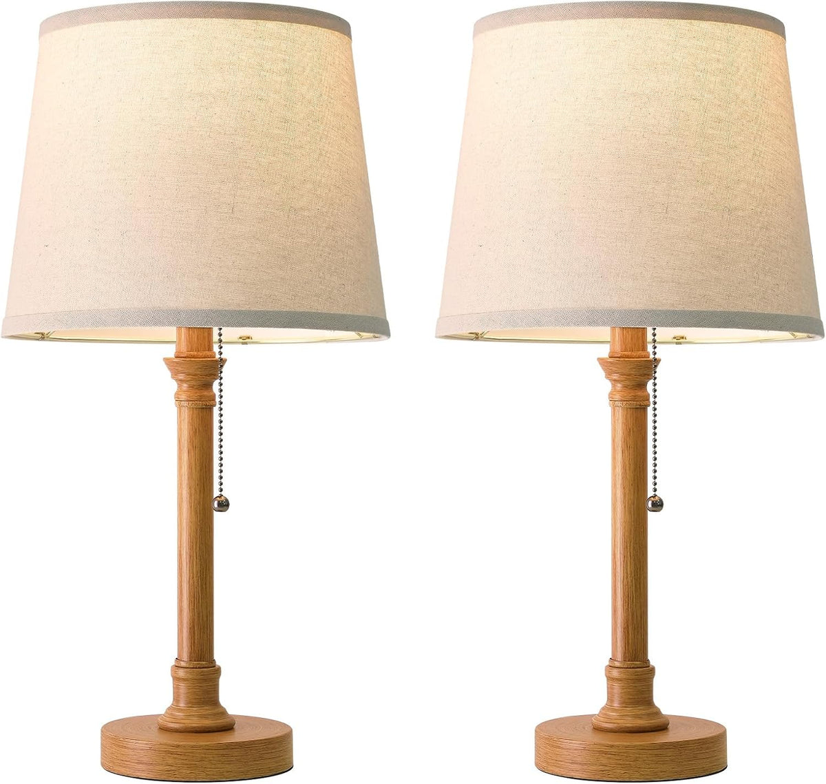 19.5" Small Table Lamp for Bedroom - Bedside Lamps for Nightstand