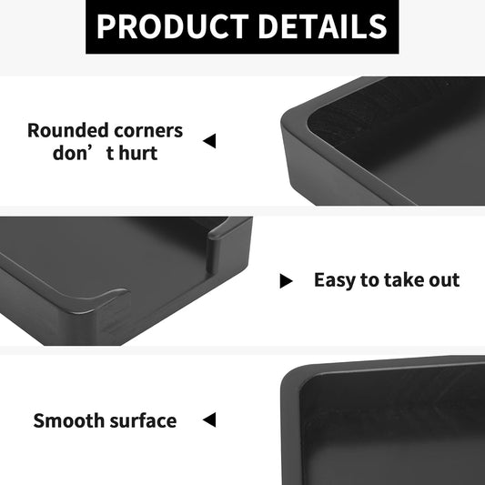 1PCS 4x6 Memo Holder For Desk Paper Holder Black Wooden Memo Organizer For Desk Paper Tray Index Card Holder Fits 4 x 6 Index Card Cardstock Pads Note for Office School
