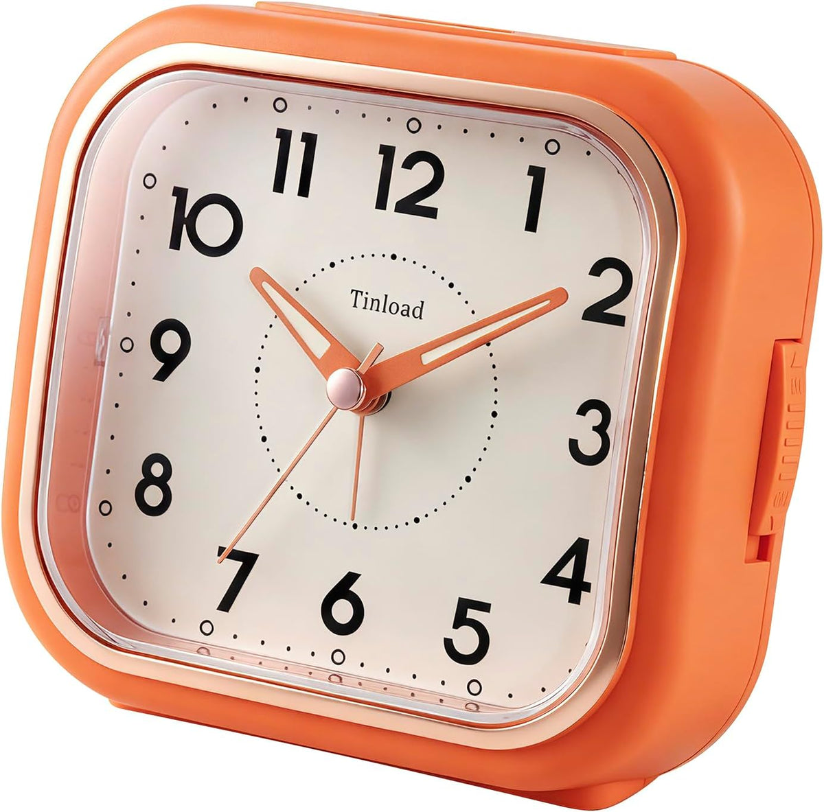4.3" Vintage Retro Analog Alarm Clock, Super Silent Non Ticking Clock with Manual Light, Snooze, Battery Operated, Simply Design, for Living Room, Bedroom, Bedside, Desk(Green-V2)