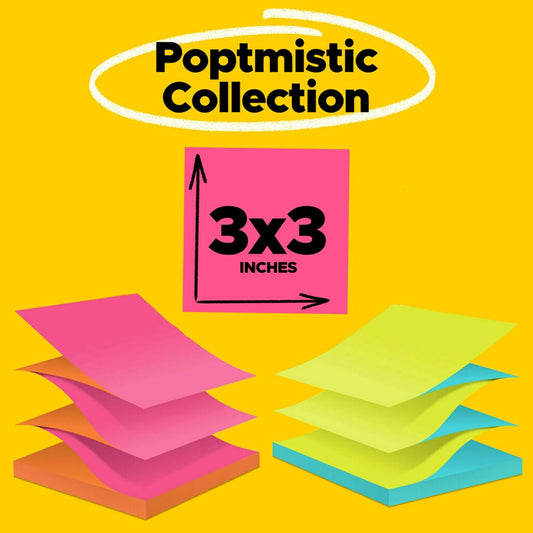Pop-up Notes, 3 x 3 in, Poptimistic Collection, 12 Pads