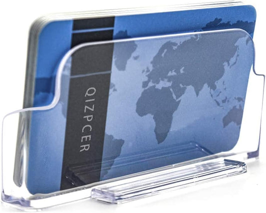 Clear Plastic Business Card Holder,Acrylic Business Card Display for Desk Business Card Stand