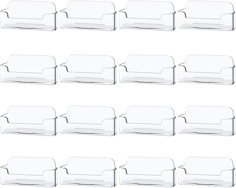 Clear Plastic Business Card Holder,Acrylic Business Card Display for Desk Business Card Stand