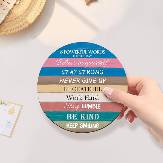 Office Motivational Desk Decor Inspirational Gifts for Women Men Quotes Spiritual Decor Drink Coasters for Desk Set of 2 Car Cup Holder Christmas Birthday Gifts for Coworkers Best Friend