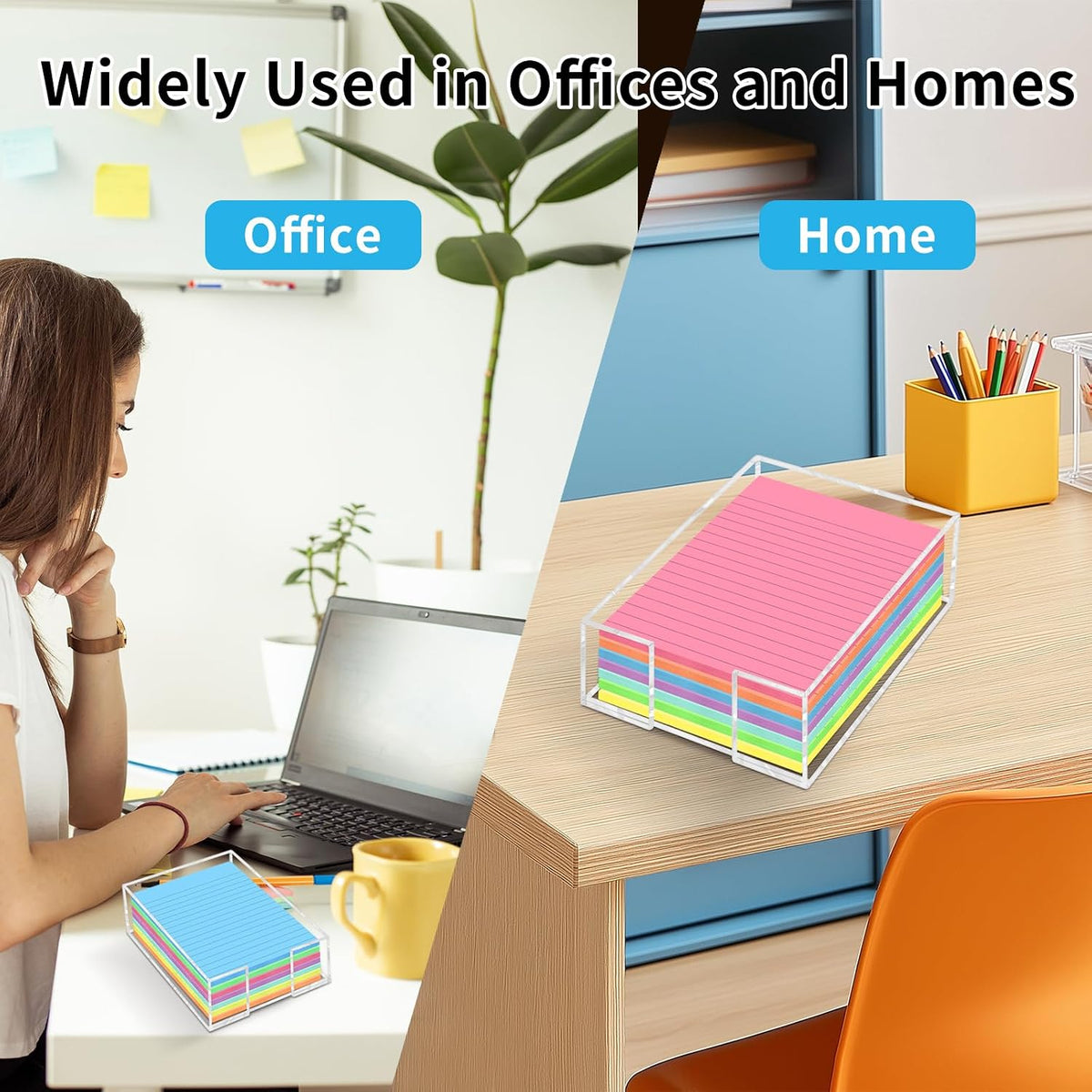 Acrylic Sticky Note Holder, 3 x 3 Inch Post It Note Holde