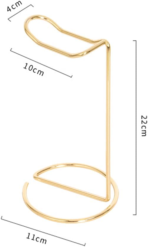 Headphone Stand Metal Headset Holder Earphone Display Rack Hanger for Table Desk Orgnizer, 1 Pack (Gold)
