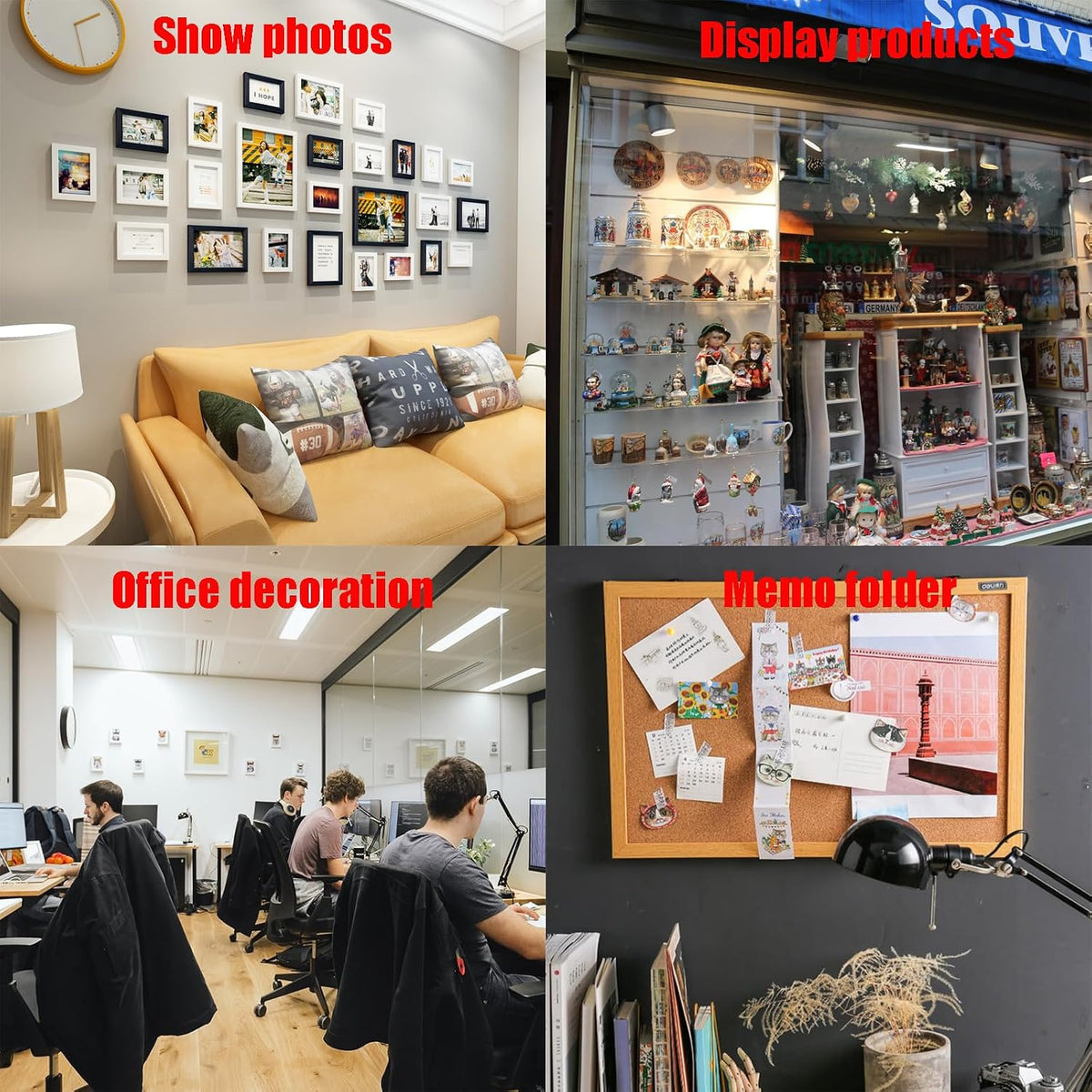4Pcs,Cute Table Number Holders,Memo Clips Holder,Place Card Holder,Picture Holders with Clips,Home and Office Decoration