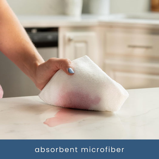 . Microfiber Cleaning Cloth, 50 Pack, 11.5" x 11.5", White