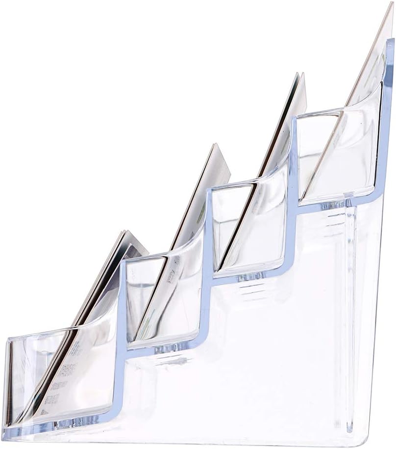 2-Pack Acrylic Business Card Holder Card for Desk, 8 Pockets