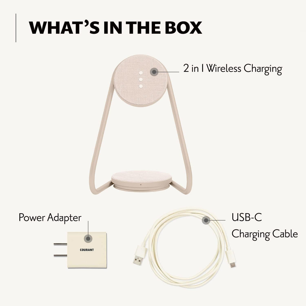 W&P MAG:2 Wireless Charging Stand - Belgian Linen, 2 in 1 Multi-Device Charger - Magnetic Stand for MagSafe iPhones 16, 15, 14, 13, 12 with Charging Base for AirPod Cases, (Forest)