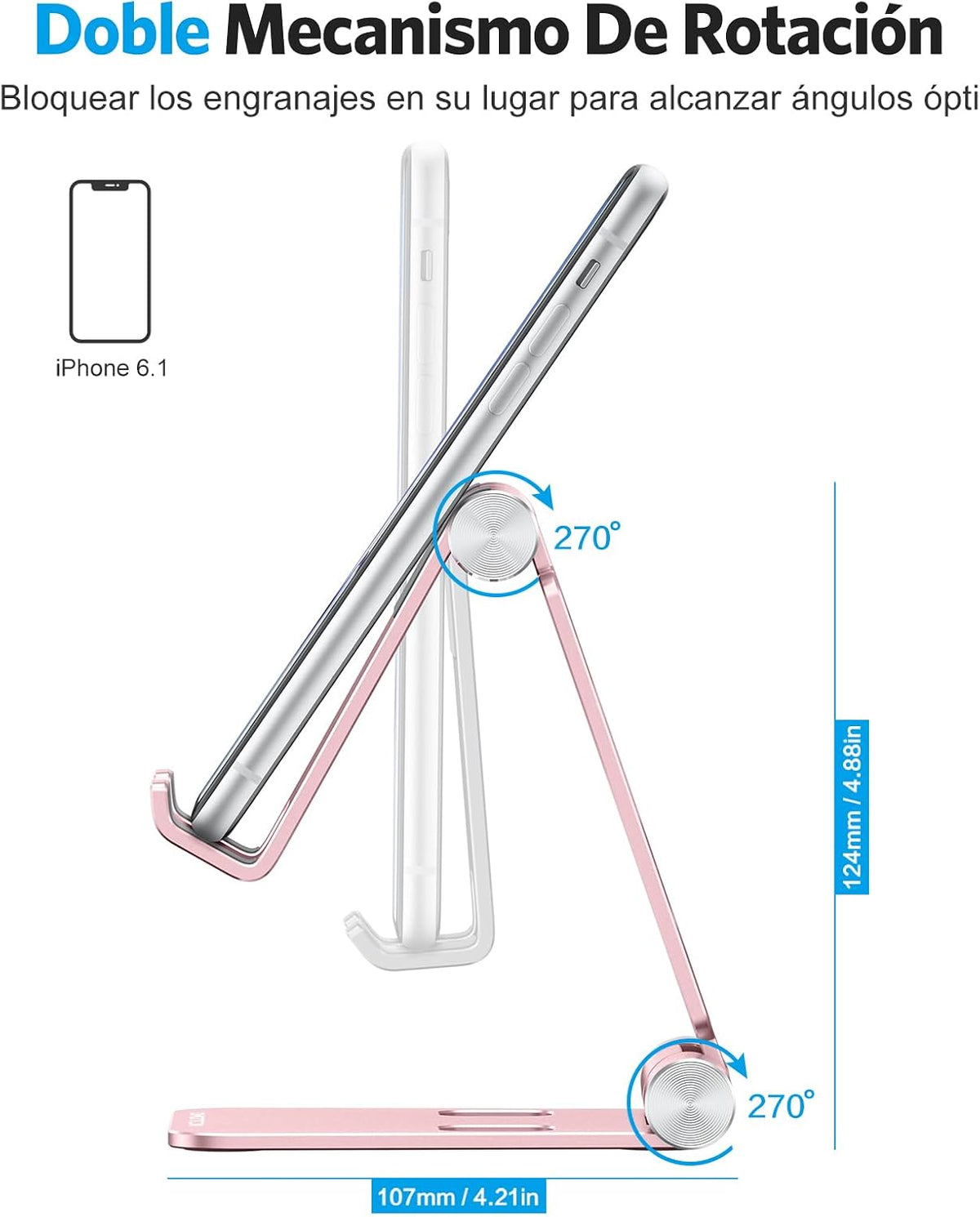Foldable Cell Phone Stand, C4 Portable Aluminum Phone Holder