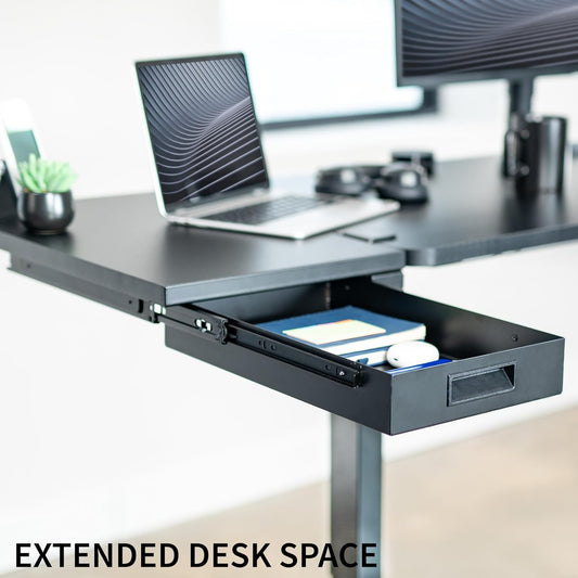 Black Clamp-on 24 x 14 in Desk Extender, DESK-EXT24D