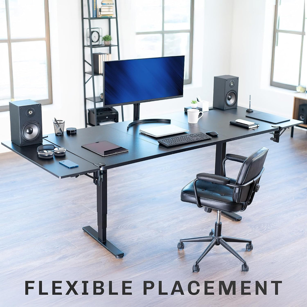 Black Clamp-on 24 x 14 in Desk Extender, DESK-EXT24D