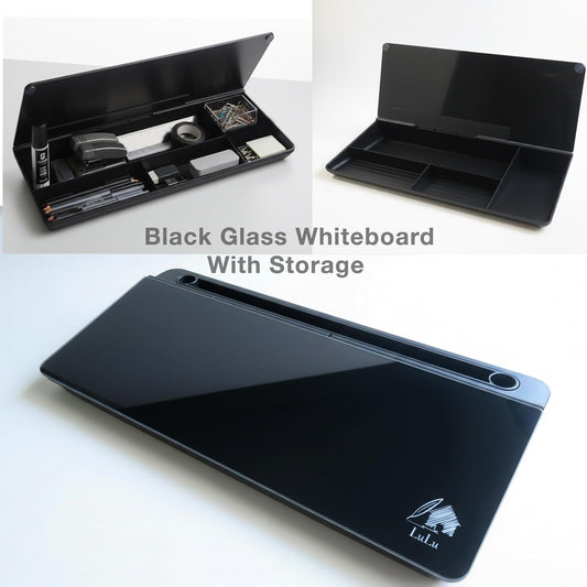 Black Glass Desktop Whiteboard