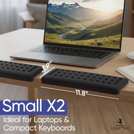 Keyboard Wrist Rest with Edge Protector - 11.8 Inch 2 Pack L Shaped Desk Pad