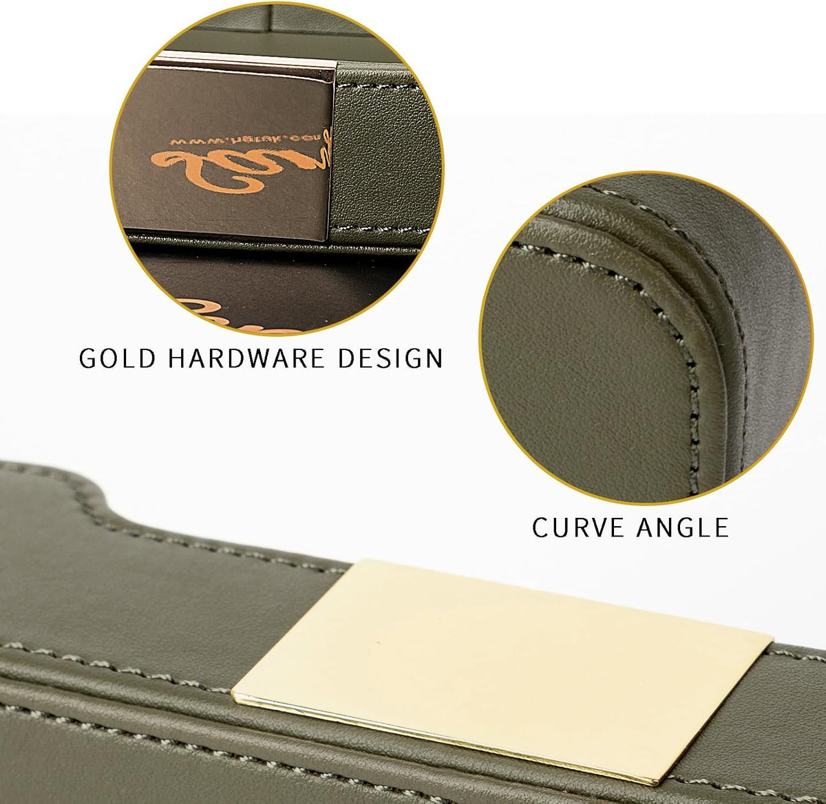 Leather Tray Organizer, Valet Tray Key Bowl (Metal Gilded, Black)