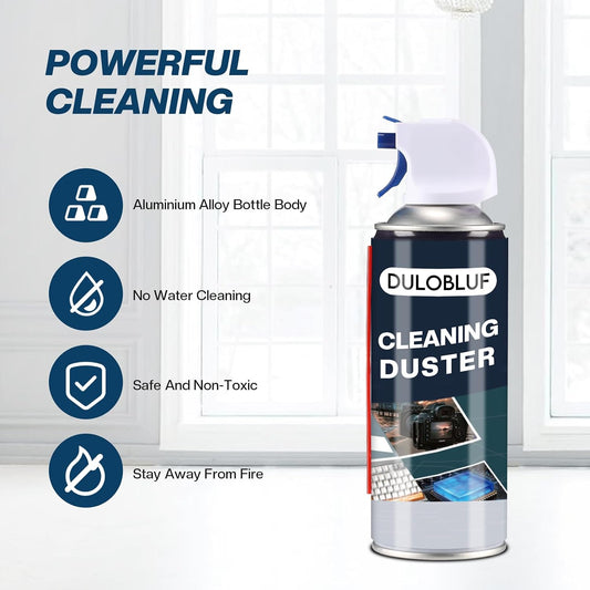 Compressed Air Duster : Air Duster for PC Cleaning - Computer Air Duster Blower for Laptop - Reusable Car Dusters Airduster