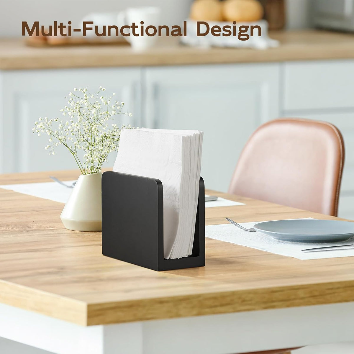 Acacia Wood Mail Organizer, Mail Holder for Desk, Letter Holder for Countertop, Small Envelope Holder, Desk Organizers and Accessories for Home Office