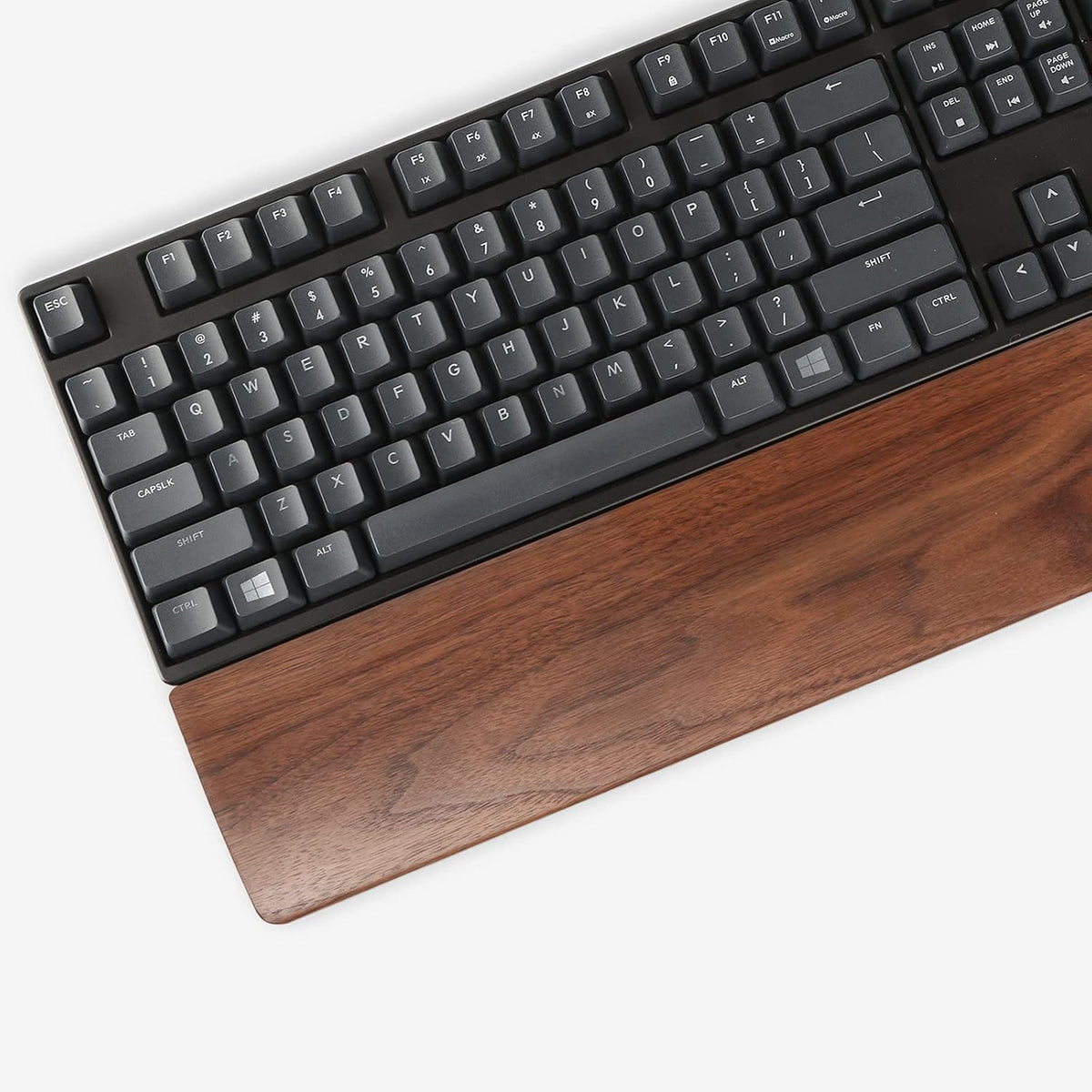 Wooden Wrist Rest, 12-inch Length and 20mm Thickness for Compact Keyboard, Walnut Wood Palm Rest, Ergonomic Design for Mechanical Gaming Keyboard, Stain Resistant (Small, Walnut Wood)