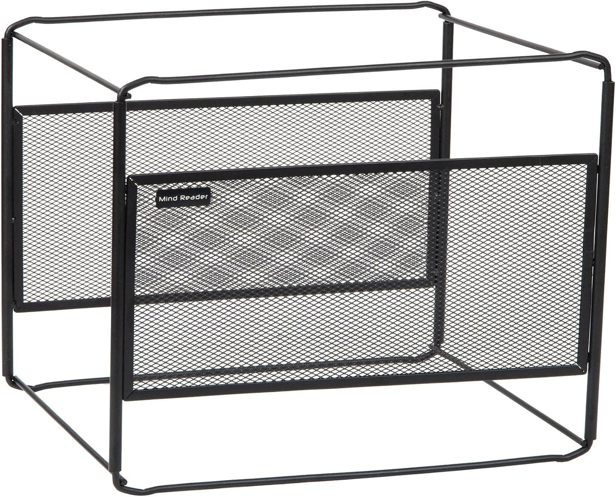 Letter Size Hanging File Folder Organizer, Metal Mesh, Silver