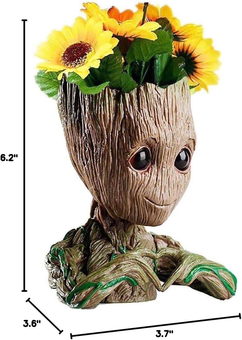 Baby Groot Pens Holder or Groot planter Pot Perfect for Tiny Succulents 6"