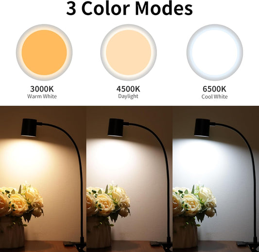 Desk Lamp USB Clip On Light,Book Lights for Reading at Night Clamp Light