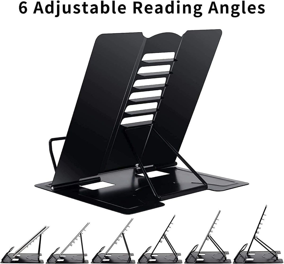 MSDADA Desk Book Stand Metal Reading Rest Book Holder Adjustable