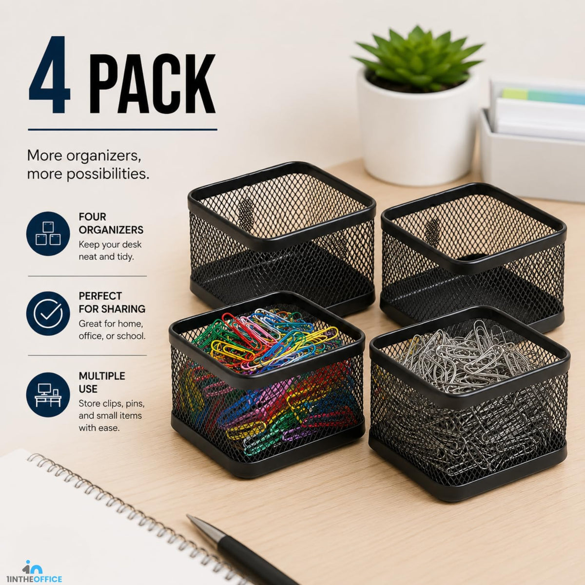 Mesh Paperclip Holder for Desk