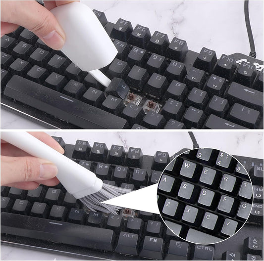 Mini Dustpan and Brush Set, Mini Cleaning Tool Small Broom and Dustpan Mini Dust Pans with Brush Nesting Tiny Cleaning Broom Small Bristles Brush for Desktop Computer Keyboard Car Window