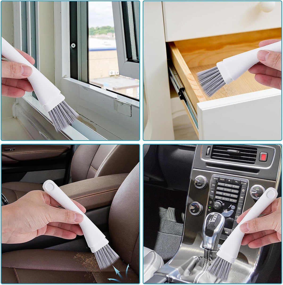 Mini Dustpan and Brush Set, Mini Cleaning Tool Small Broom and Dustpan Mini Dust Pans with Brush Nesting Tiny Cleaning Broom Small Bristles Brush for Desktop Computer Keyboard Car Window