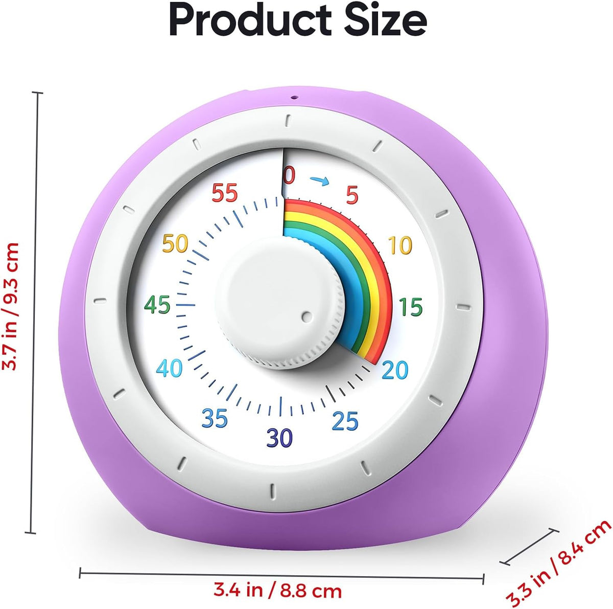 60 Minute Visual Timer for Kids, Silent Countdown Clock