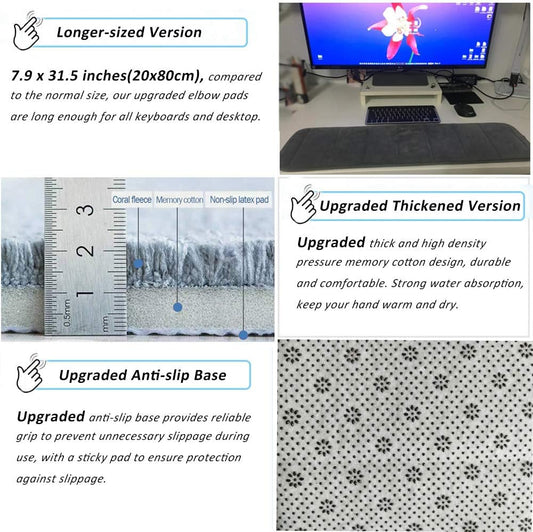 CREATIEE-PRO Upgraded Computer Wrist Elbow Pad Desktop Keyboard Arm Rest