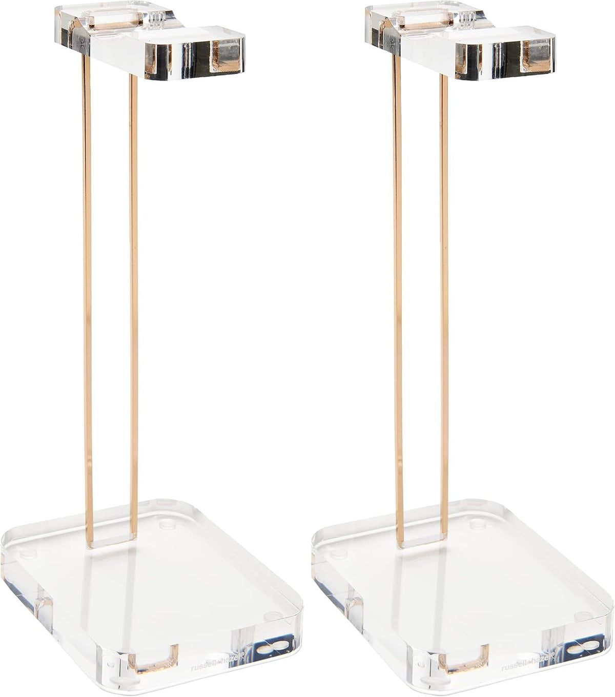 Acrylic Headphone Stand with Gold Hardware, Clear