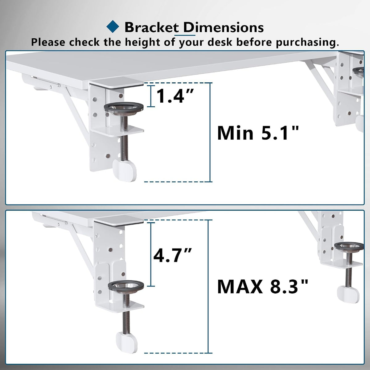 Desk Extender Tray, 11.8 x 5.9 Inch, Black Carbon Fiber