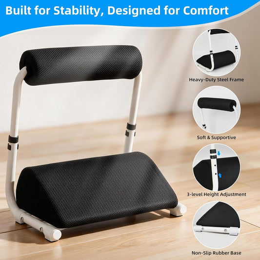 Adjustable Foot Rest Under Desk Footrest Wide Leg Rest 3 Height Positions with Detachable Foam Cushion for Desk Office Gaming Chairs