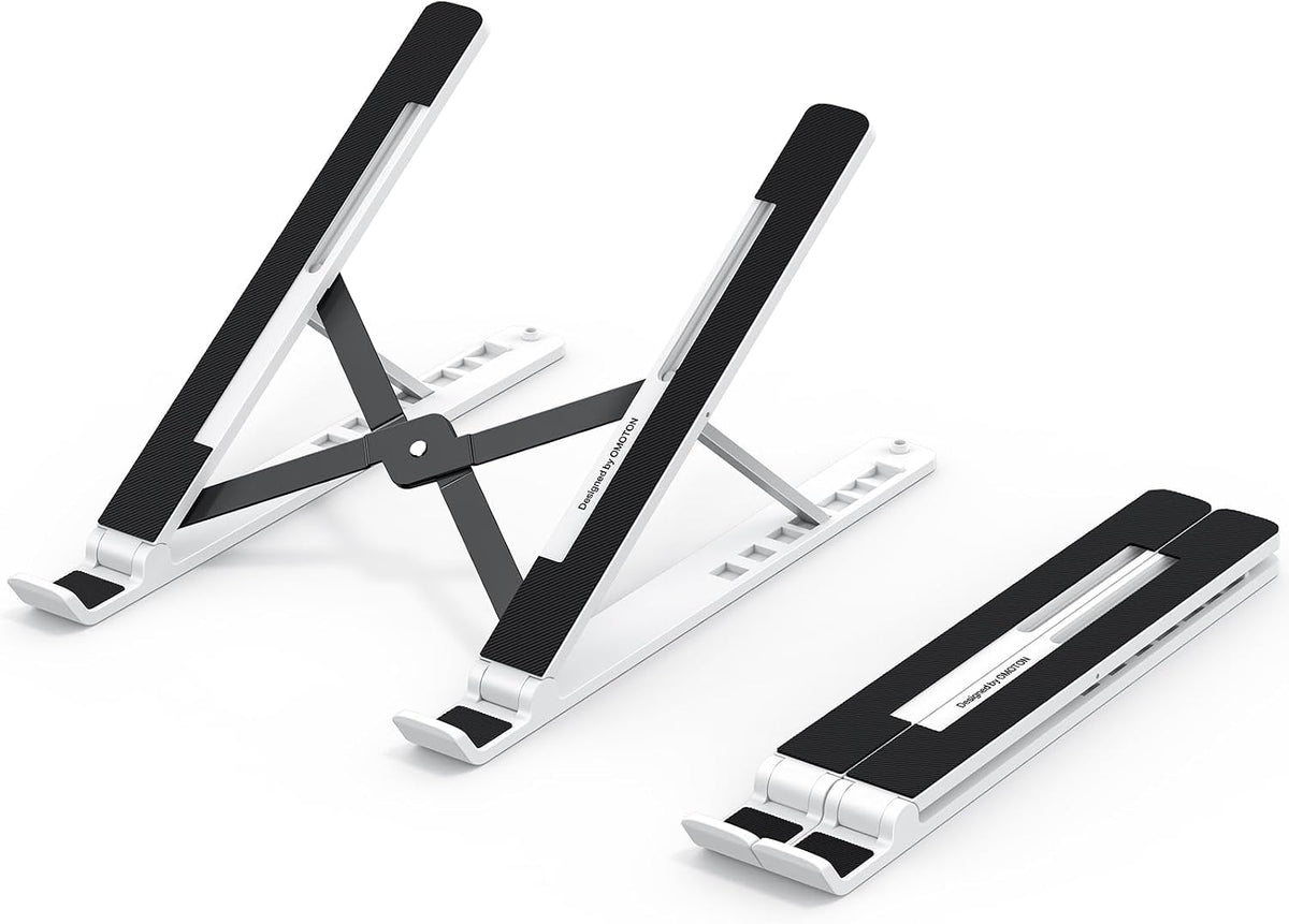 Portable Laptop Stand, Laptop Stand for Desk Ergonomic 7-Levels Angles Adjustable Computer Stand, ABS Laptop Riser Holder Compatible with All Laptops and iPad(10-15.6")