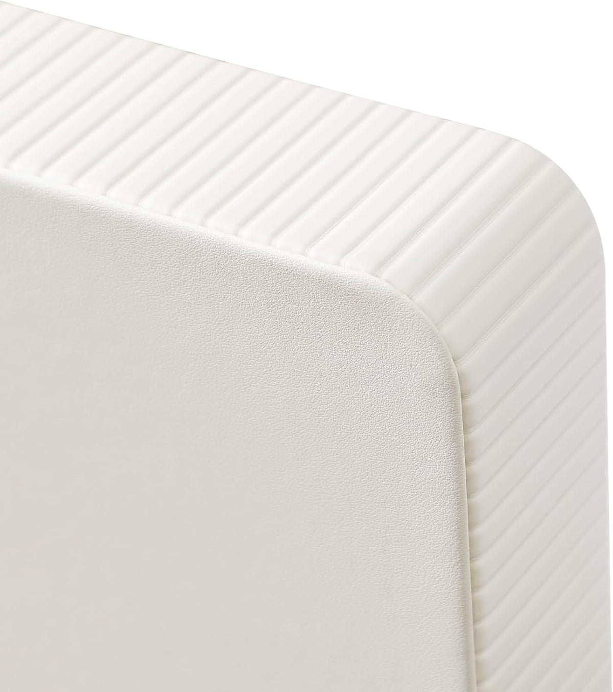 Desk Organizer Tray, PU Leather Nightstand Organizer, Ivory, Small