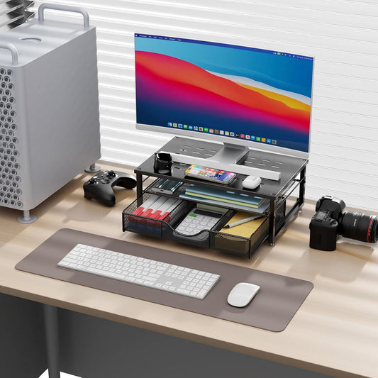 Computer Monitor Stand Riser with Drawer