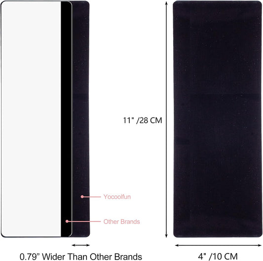 Computer Monitor Memo Board,Computer Monitor Sticky Note Holder Message Board for Monitors Screen Cabinets (2 Pack Black)