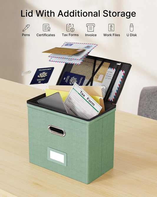 File Box Small 2-Pack Mesh Pockets Hanging Organizer for Letter-Size