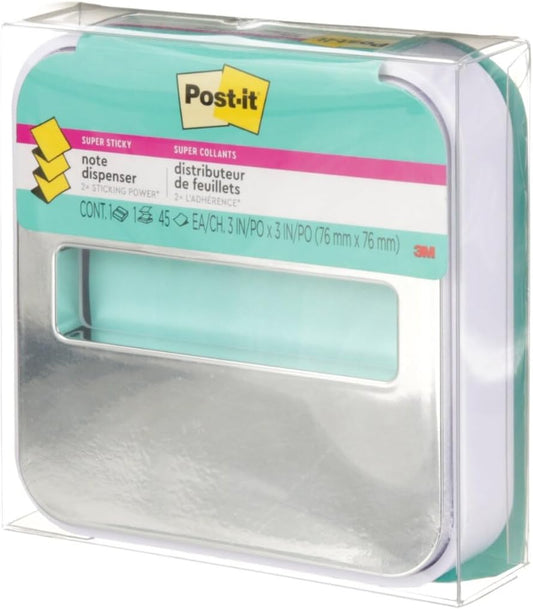 Note Dispenser, White, 1 Dispenser, 1 Pad, 45 Sheets